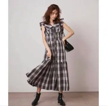 SNIDEL 코르셋 디자인 셔츠 원피스