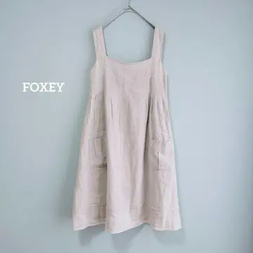 [ 가격 인하 협상 환영 ] 폭시 FOXEY 린넨 100% 튜닉 원피스