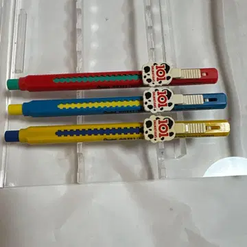 레트로 팬시 Pentel 101 강아지 연필형 지우개 3개 세트