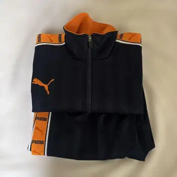 새상품급 90s PUMA/푸마 저리 상하의 셋업 네이비 오렌지