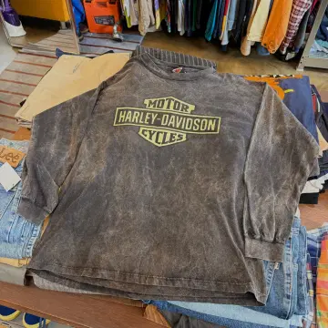 할리데이비슨 로고 피그먼트 다잉 롱슬리브 L XL