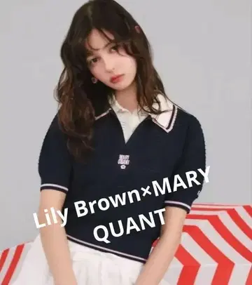 LILY BROWN x MARY QUANT 시어 폴로 니트탑