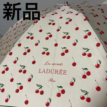 LADUREE 라뒤레 새상품 경량 참 포함 체리 패턴 접이식 우산