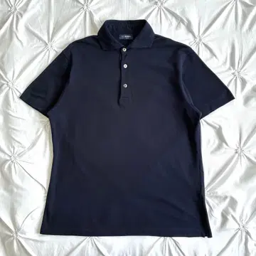 BEAMS f 호리즌탈 칼라 피케 셔츠 이탈리아제
