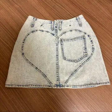ANDMARY Heart hip denim skirt m