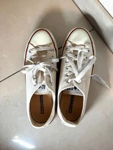 Converse All Star 로우컷 스니커즈 화이트 23.5