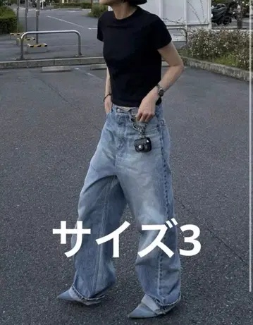 ok.soon original wide denim blue 3 새상품