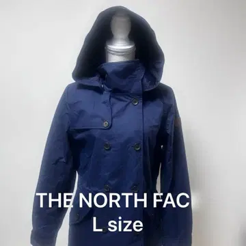 875 THE NORTH FACE 네이비 후드 부착 코트 더블 버튼 L