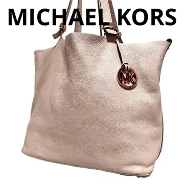 MICHAEL KORS A4 대응 가죽 토트백 핑크 베이지 F96