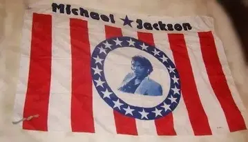 Michael Jackson 성조기 디자인 플래그 포스터