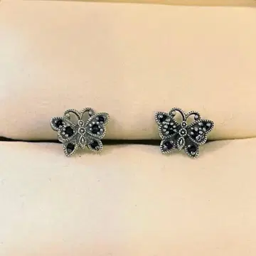 캐치 없음 ANNA SUI 버터플라이 귀걸이 925 실버 안나수이
