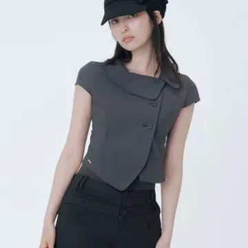 미세키서울 crop round collar jacket 차콜(2size) | 자켓 | 번개장터