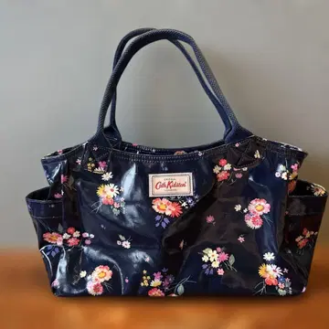 Cath Kidston 꽃무늬 토트백 네이비