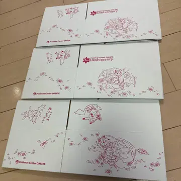 포켓몬 센터 온라인 5주년 기념 종이상자 3장 세트