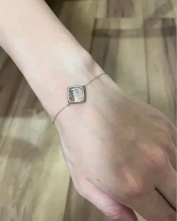 agete 아가트 그린 루틸 쿼츠 팔찌