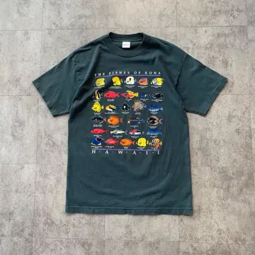 90s~ Murina 아트 T셔츠 USA제 그래픽 멀티 프린트