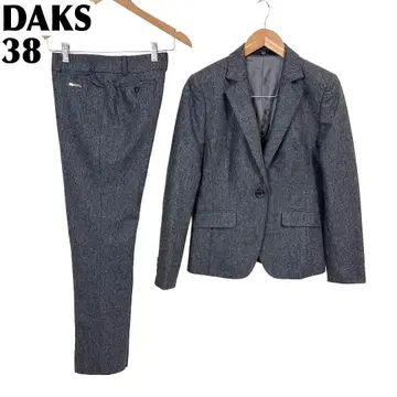 [새상품급] DAKS 여성용 수트 셋업 38 다크 그레이 무지