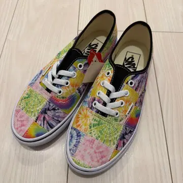 vans 오센틱 패치워크 컬러풀 레인보우 화려한 타이 다이