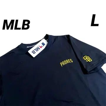 새상품 MLB 파드레스 T셔츠 트레이닝 의류 자수 L 블랙