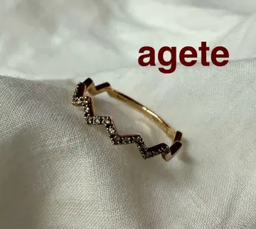 agete 아가트 K10 다이아몬드 톱니 반지