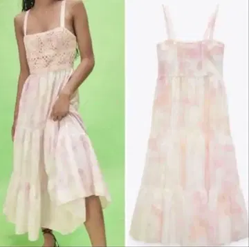 ZARA 롱 원피스 타이다이 패턴
