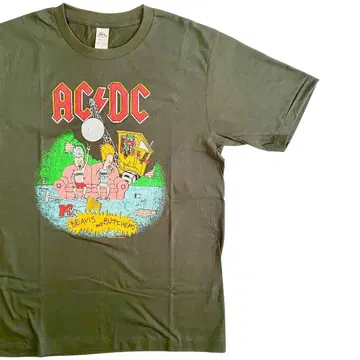 비비스 & 버트헤드 AC/DC 콜라보 티셔츠 MTV 새상품 L 락