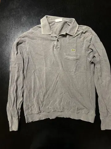 레어 빈티지 CHEMISE LACOSTE 프랑스제 긴팔 피케 셔츠