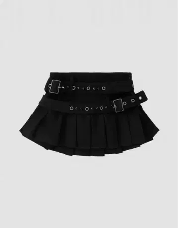 스트랩 프릴 스커트 블랙 시즈니룩 y2k 한국 빈티지
