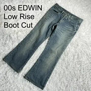 00s EDWIN 800 로우 라이즈 부츠컷 데님 M