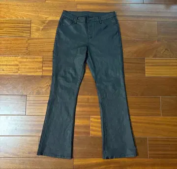 블랙 코팅 플레어 데님 swag oqium brrrsos