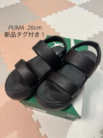 푸마 PUMA 우먼 마유 퍼피 샌들 블랙 통굽