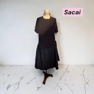 [ 새상품급 ] sacai 니트 도킹 원피스 SCW-019/