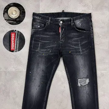 DSQUARED2 2021년산 스케이터 48 블랙 데님