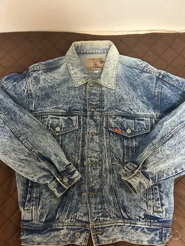 Jordache 데님 자켓 케미컬 워시