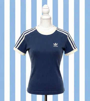 adidas Originals 트레포일 반팔 티셔츠 네이비