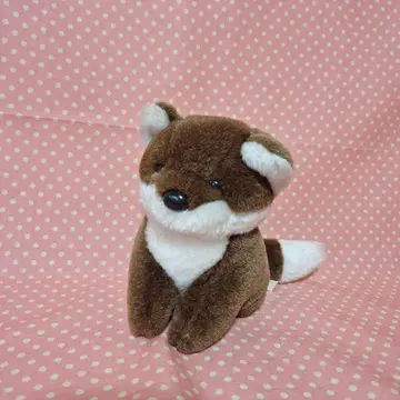 여우 봉제 인형 브라운 화이트