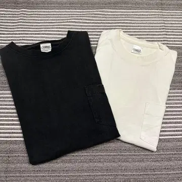 캠버 CAMBER 포켓 T셔츠 2장 세트 블랙 화이트