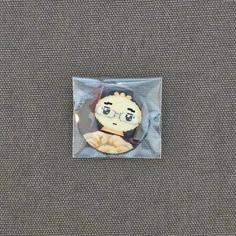 안경만두 미니 원형 캔뱃지 핀버튼