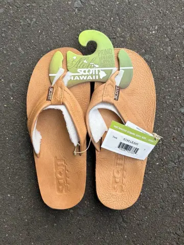 SCOTT HAWAII 스캇하와이 가죽 비치 샌들 US7 25cm