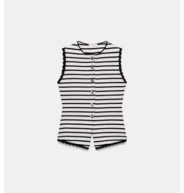 완판템 ZARA 스트라이프 버튼 베스트 탑