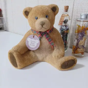 빈티지 Teddy Bear BANK 테디베어 저금통 플로키 가공