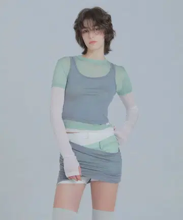 FRANTICSERVICE 트리플 레이어드 롱 슬리브