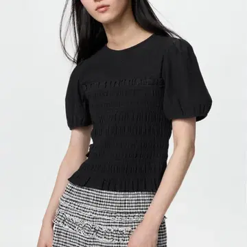 유니클로 세실리 반센 셔링 볼륨 슬리브 T S
