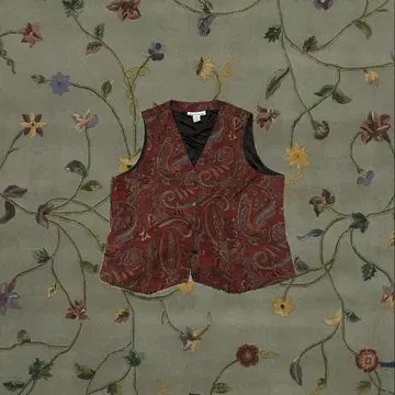90's vintage 페이즐리 무늬 베스트 베스트 아메카지 구제 의류