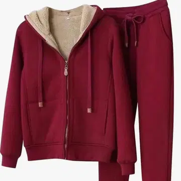 보아 안감 부착 집업 후드티 & 조거 팬츠 셋업 3XL