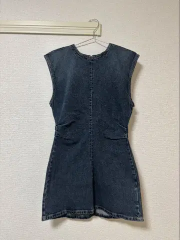 ZARA 데님 슬리브리스 상의 M 사이즈