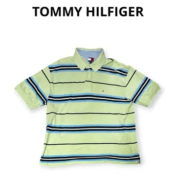 [빅 사이즈] 00s TOMMY HILFIGER 보더 피케 셔츠 XXL