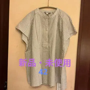 COS 스트라이프 패턴 프렌치 슬리브 오버 셔츠