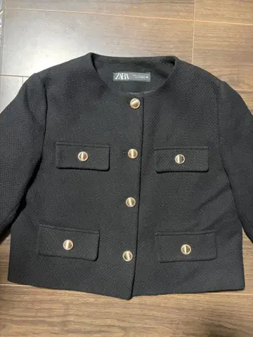 ZARA 라운드넥 피케 블레이저 M