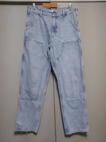 ZARA 더블니 데님 페인터 데미지 가공